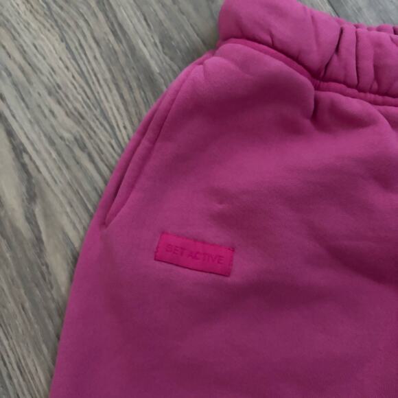Set Active Matching Sweat Set Pink Half Zip & drawstring Sweatpants NWOT - Picture 5 of 6